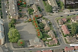 Aerial photo of Saint Alkmund's Town Green - loss of trees and hedgrow.