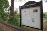 Saint Alkmund's Town Green - New metal and glass noticeboard