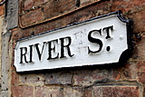 River Street - cast iron street sign