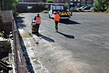 Ground works for a land drain sytem running parallel to the bottom fence.