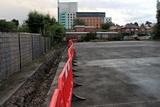 Trench for land drain at Saint Alkmund's Green (looking south) - October 2021.