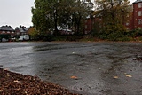 Surface water run-off at Saint Alkmund's Green, Derby - November 2021.