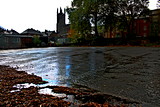 Autumn rain storm, Saint Alkmund's Green, Derby - November 2021.