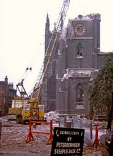 St Alkmund's Church being demolished in 1967 (Image: John Mackay)